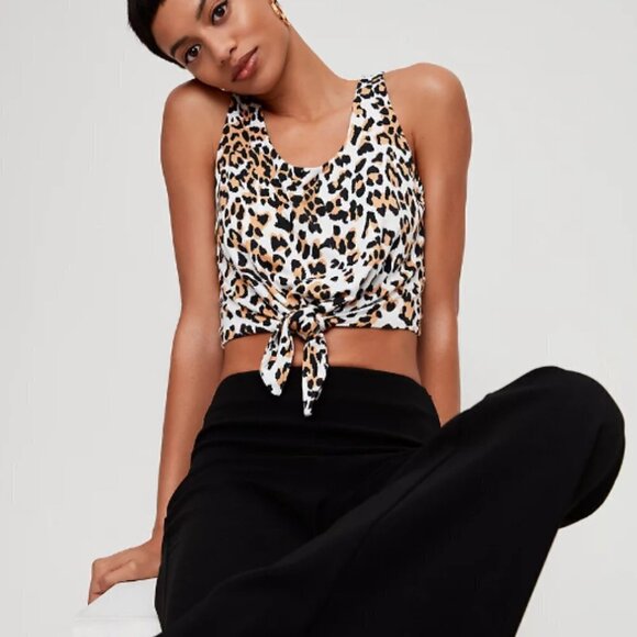 BABATON | Aritzia Jeronimo Cropped Cheetah Tank Top | Sz. XS - Picture 2 of 10